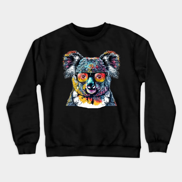 Koala Couture: The Chic Specs 'n' Koala Tee Crewneck Sweatshirt by Carnets de Turig